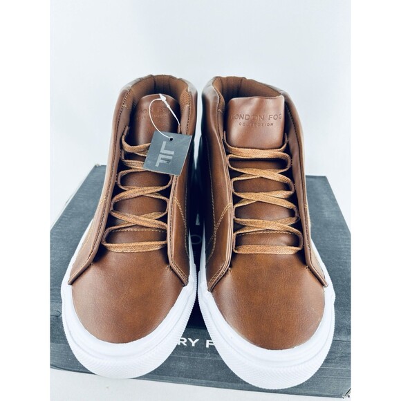 Men's London Fog Dorance Cognac Brown Memory Foam Boots Shoes Size 10 New! - Picture 8 of 13